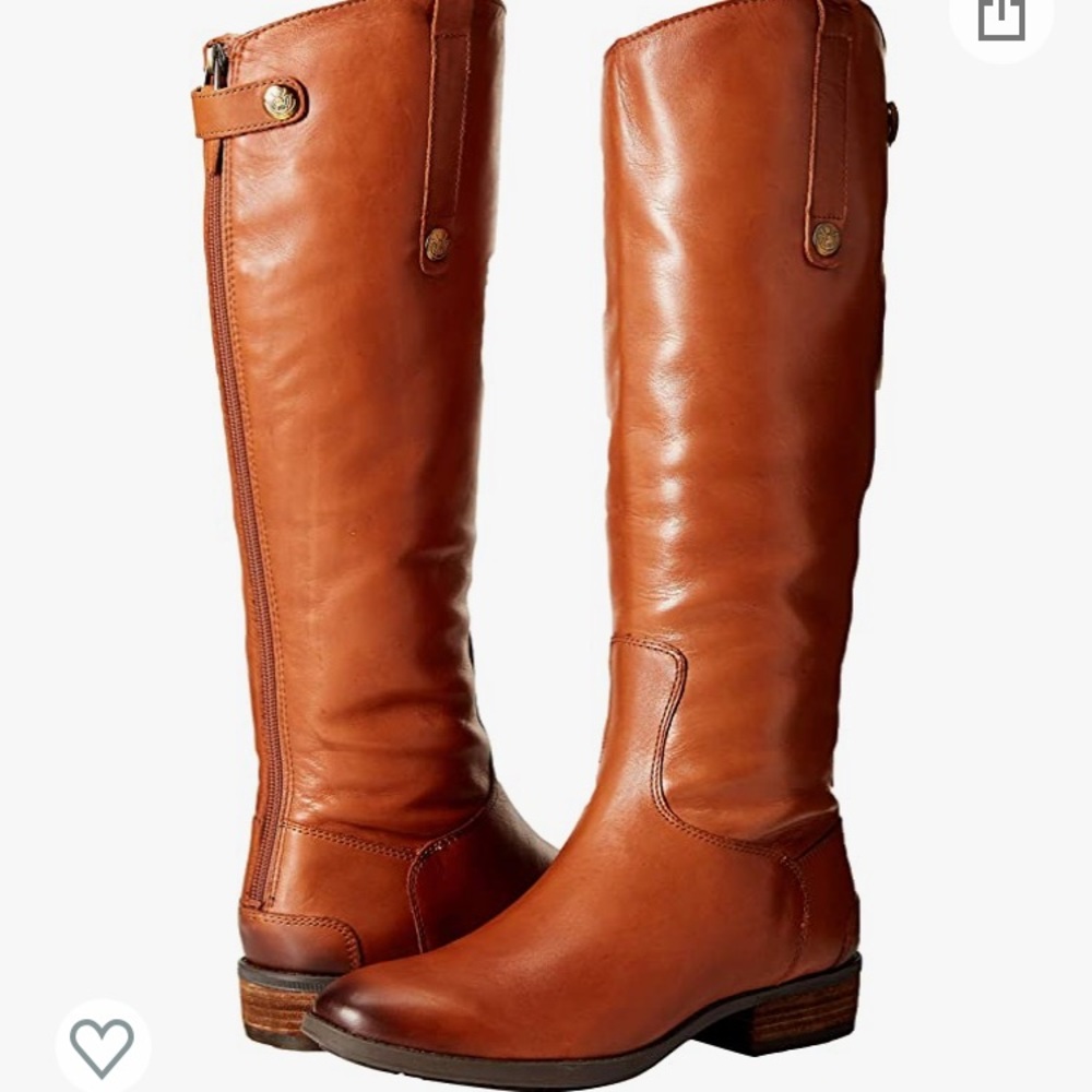 Whiskey leather Sam Edelman penny classic equestrian boot 7.5.